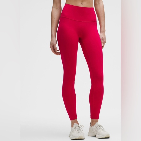 lululemon athletica Pants - lululemon athletica Pink Wunder Train Leggings Vibrant 25 in